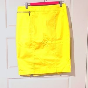 Neon Yellow Pencil Skirt